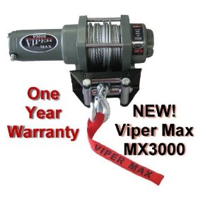 Show details of VIPER MAX 3000lb ATV Waterproof Winch.