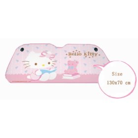 Show details of Hello Kitty Sanrio Front Windshield Car Sunshade.