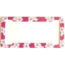 Show details of Tropical Flowers Hibiscus Plastic License Plate Frame (Rose Pink).