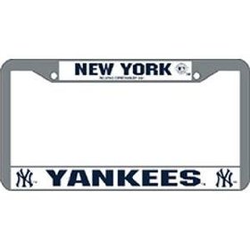 Show details of New York Yankees MLB Chrome License Plate Frame.
