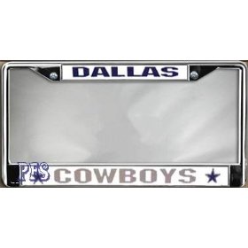 Show details of Dallas Cowboys Chrome License Plate Frame.