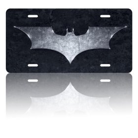 Show details of Batman The Dark Knight Logo License Plate.