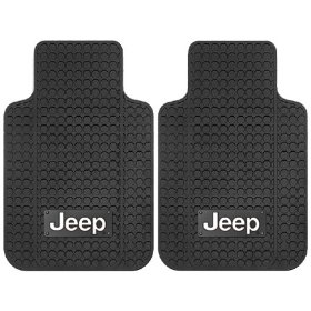 Show details of Jeep Logo - 2 Pc Universal Front Floor Mats Set.
