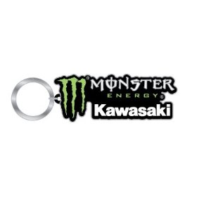 Show details of Monster Energy Kawasaki Rubber Keychain.