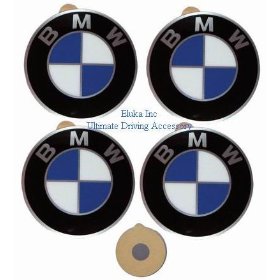 Show details of 4 BMW Genuine Wheel Center Cap Emblems Decals Stickers 58mm.