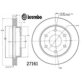 Show details of Brembo BDR27161 Brake Rotor.