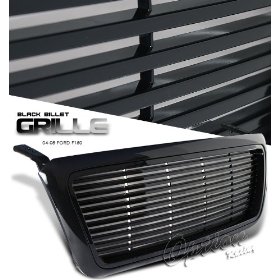 Show details of Ford 04-06 F150 Pickup Truck All Model Black Finished Grille Front Grill.