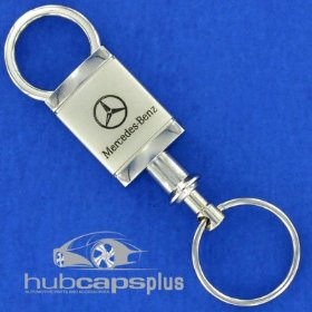 Show details of New Mercedes Benz Stylish Chrome Valet Key Chain Ring.