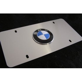 Show details of BMW License Plate - Brushed Stainless.