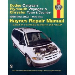 Show details of Dodge Caravan/Plymouth Voyager/Chrysler Town & Country 96-02 (Haynes Repair Manual) (Paperback).