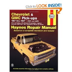 Show details of Chevrolet & GMC Pickup, 1967 thru 1987 (Haynes Repair Manual) (Paperback).